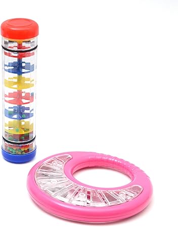 Amazon Rainmaker おもちゃ タンバリン 子供用 楽器セット 1歳以上 リズム 音楽 感覚 おもちゃ 自閉症 Asd子供 幼稚園 幼児用 シェーカー レインフォール レインチューブ ラトル ジュゲート キット がらがら ラトル おもちゃ