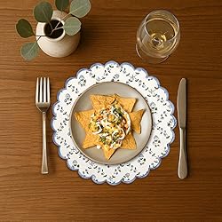 Ridhi Powder Blue Bo-ho Round Place Mat Double