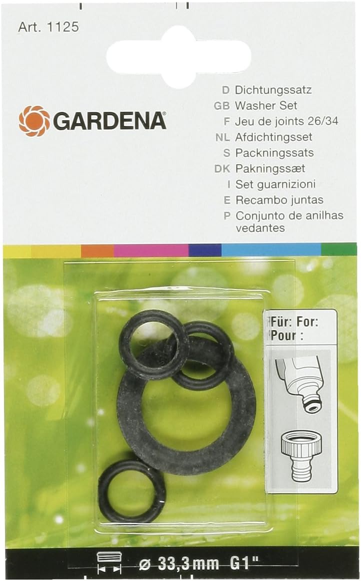 GARDENA Seal rate: seal ring assortment for exchanging old seals for the tap connector GARDENA Art 18202 and 18402 (1125-20)