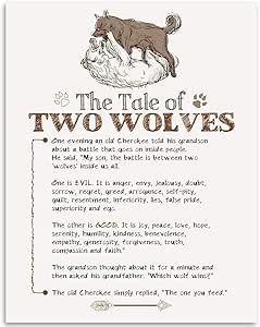 Amazon.com: The Tale Of Two Wolves - 11x14 Unframed Typography Art Print - Great Inspirational