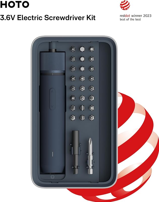 Juego de Destornilladores Eléctricos, 3.6V con 25 Puntas, Carga USB-C
