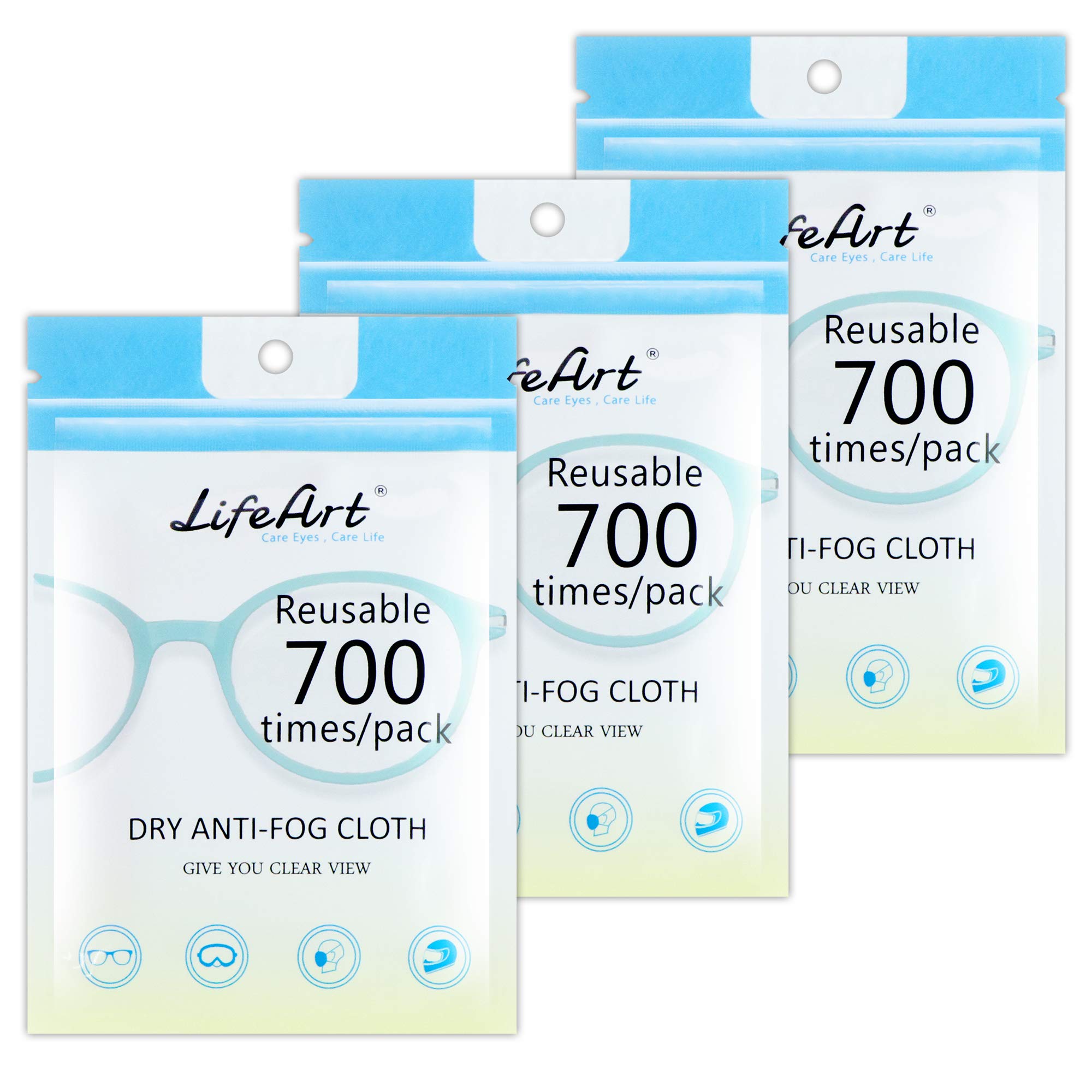 3 Pack Anti-Fog Wipe, Eyeglasses Cleaning Cloths, Cleaning Wipe for Eyeglasses, Tablets, Screens, Lens Wipe for Camera Lenses