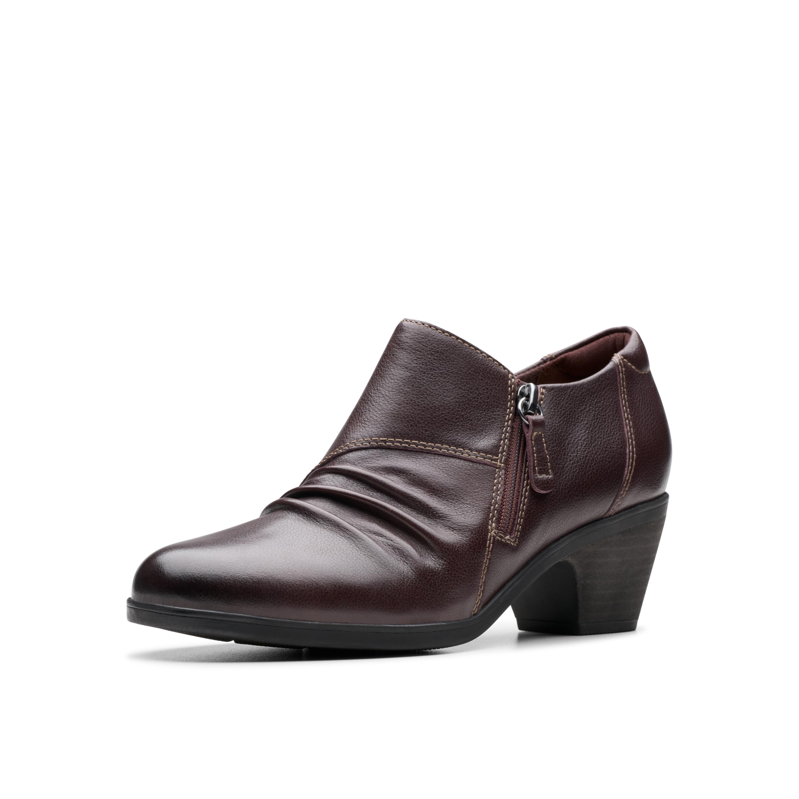 Clarks Collection Women’s Emily 2 Braley Loafer, Dark Brown Leather, 11 Narrow US