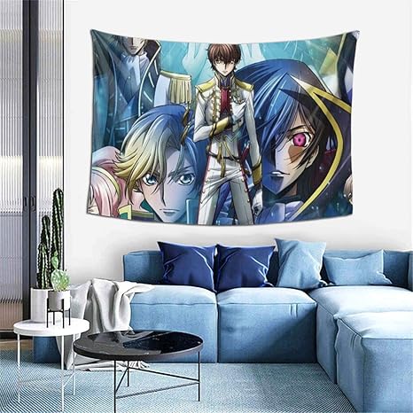 Amazon Co Jp コードギアス 反逆のルルーシュ タペストリー 壁掛け ポスター 背景布 壁飾り 家 リビングルーム ベッドルーム 部屋 おしゃれ 100 150cm ホーム キッチン