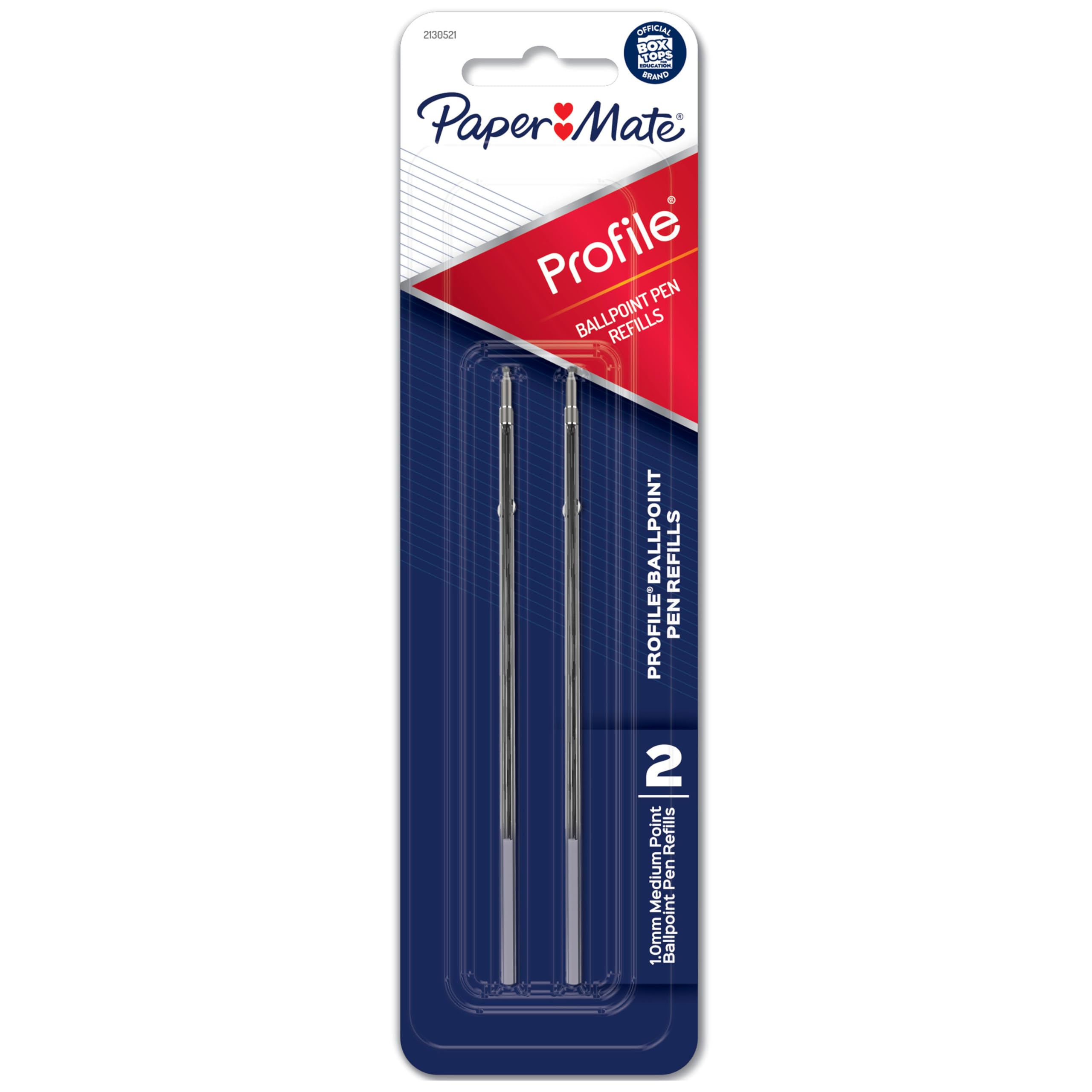 Photo 1 of Paper Mate Profile Pen Refills, Pen Ink for Ballpoint Pens, 1.0 mm, Black,