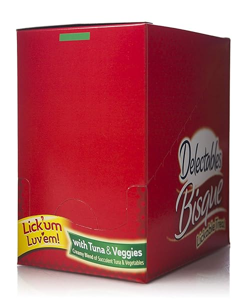 HARTZ DELECTABLES BISQUE TUNA & VEGGIE LICKABLE CAT TREAT, 12 COUNT