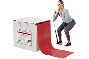 THERABAND Resistance Band 25 Yard Roll, Non-Latex Professional Elastic Stretch Bands for Upper & Lower Body Exercise Workouts, Physical Therapy, Lower Pilates, Flexibility, & Rehab, Dispenser Box
