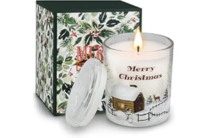 YINUO LIGHT Christmas Candle, Christmas Gift for Women Large Jar Candle with Pine Tree Scent for Christmas Gift 11.3 oz Longlast 65-70 Hours Christmas Gifts for Mom Sister Grandma Friend Winter Candle