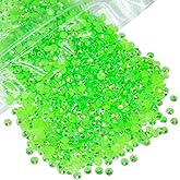 qiipii 18000PCS 3mm Peridot AB Resin Rhinestones for Crafting SS10 Fresh Green Flatback Jelly Stones Bulk Diamonds Crystals Gems for Nails Face Eyes Makeup Tumblers Bottles DIY Crafts Clothes Shoes