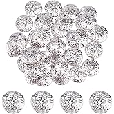 SUPERFINDINGS 50Pcs Sand Dollar Snap Starfish Charm 18mm Tibetan Style Snaps Alloy Starfish Charm Accessory for Button Charms for Necklaces, Bracelets & Rings Antique Silver