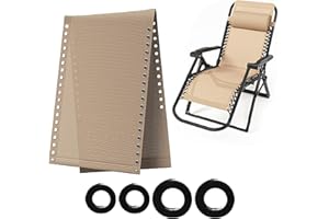 Chair Replacement Fabric, Lounge Chairs Cloth Mesh Patio Chair Repair Kit with Cord Folding Lounge Repair Cloth for Patio Rec