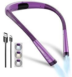 Glocusent Book Light, 3-Color & 6-Brightness