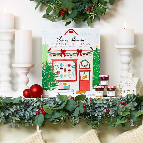 BONNE MAMAN 2024 LIMITED EDITION “12 DAYS OF CHRISTMAS”, 12 MINI SPREADS