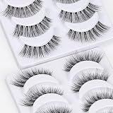 Dyafin Handmade 3D False Eyelashes C Curl Clear Band Natural Wispy 4 Pairs view 3