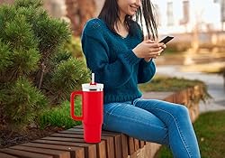 YOUEXPERT 30 oz Tumbler with Handle and Straw, 30oz