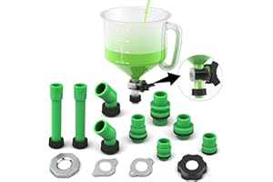SWANLAKE GARDEN TOOLS SWANLAKE No-Spill Coolant Funnel Kit,Spill Proof Funnel Bleeder with Adapters.Universal Fitment15Pcs.