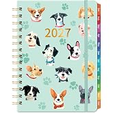 2027 Planner - 2027 Planner Weekly and Monthly, Planner 2027 | Jan. 2027 - Dec. 2027, 2027 Calendar Planner with Colorful Tabs, Back Pocket, 6.2" x 8.5", Cute Planner - Lovely Dog
