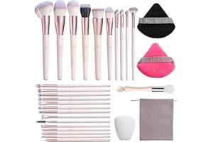 BS-MALL Premium Synthetic Foundation Powder Concealers Eye Shadows Makeup Brushes Gift set (Pink)
