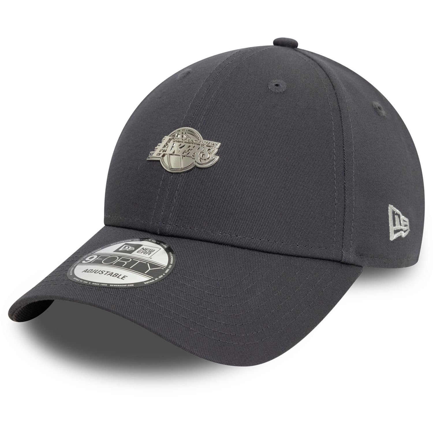 New Era 9Forty Strap Cap - Metal PIN Los Angeles Lakers Charcoal