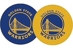 Desert Cactus Golden State Warriors Car Accessories NBA Basketball League Absorbent Sandstone Cup Coasters Licensed Product Set of 2 (Car Coaster A)