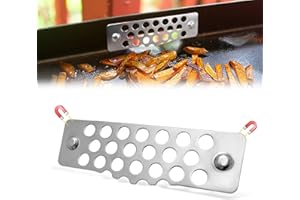 MYTYPEMAG Grease Gate for Blackstone Griddle Accessories,Block Food from Falling into the Rear Grease Trap,Compatible with Blackstone Grill Accessories,304 Stainless Steel & Magnetic Design,Heat-Resistant