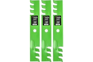 8TEN LawnRAZOR Mower Blade Set for John Deere 145 155C 48 Inch Deck GY20852 AM141035 GX21784 (Toothed Mulching)