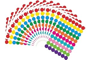 PARLAIM 1050 PCS Color Coding Labels Circle Dot Stickers,10 Color Style Colorful Coding Label Sticker for Office,Student Classroom