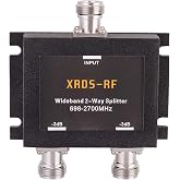 Wide-Band 2 Way Splitter-3dB N Type Female-50 Ohm Cellular Signal Splitter for 4G/LTE System by XRDS-RF (NOT for TV)