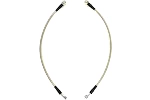 The Stop Shop Universal Braided Stainless Brake Hoses, 18 Inches Long with 10mm Banjo Hole and 3/8"-24 Female End, (Does Not Include Hardware) Made in USA
