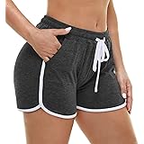 Aloodor Women's Athletic Shorts Workout Dolphin Short Running Yoga Fitness Pants Gym Exercise