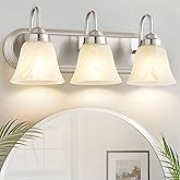 3 Light Bathroom Vanity Lights, Bathroom Light Fixtures Over Mirror, Modern Lighting Fixtures Brushed Nickel Wall Lamp Vanity