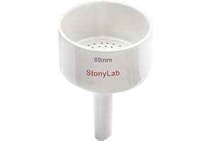 StonyLab Porcelain Buchner Funnel 80mm, Porcelain Buchner Filter Funnel OD 8cm ID 7.4cm for Laboratory