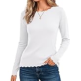 GRACE KARIN Women's High Stretchy Long Sleeve Pullover Sweater Blouse Top