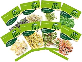 Dehner Bio Keimsprossen, 8 Sorten, Kresse, Brokkoli, Rettich, Radies, Weizen, Rauke, Bohnen, Alfalfa