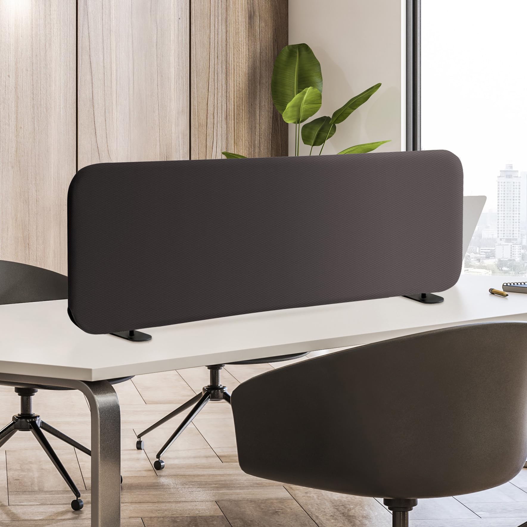 Photo 1 of DECOLAB Desk Divider, Portable Desktop Privacy Panels Partition for Study, Home Office, Workplace, Students, Free Standing, Anti-Scratch, 48"x18", Iron