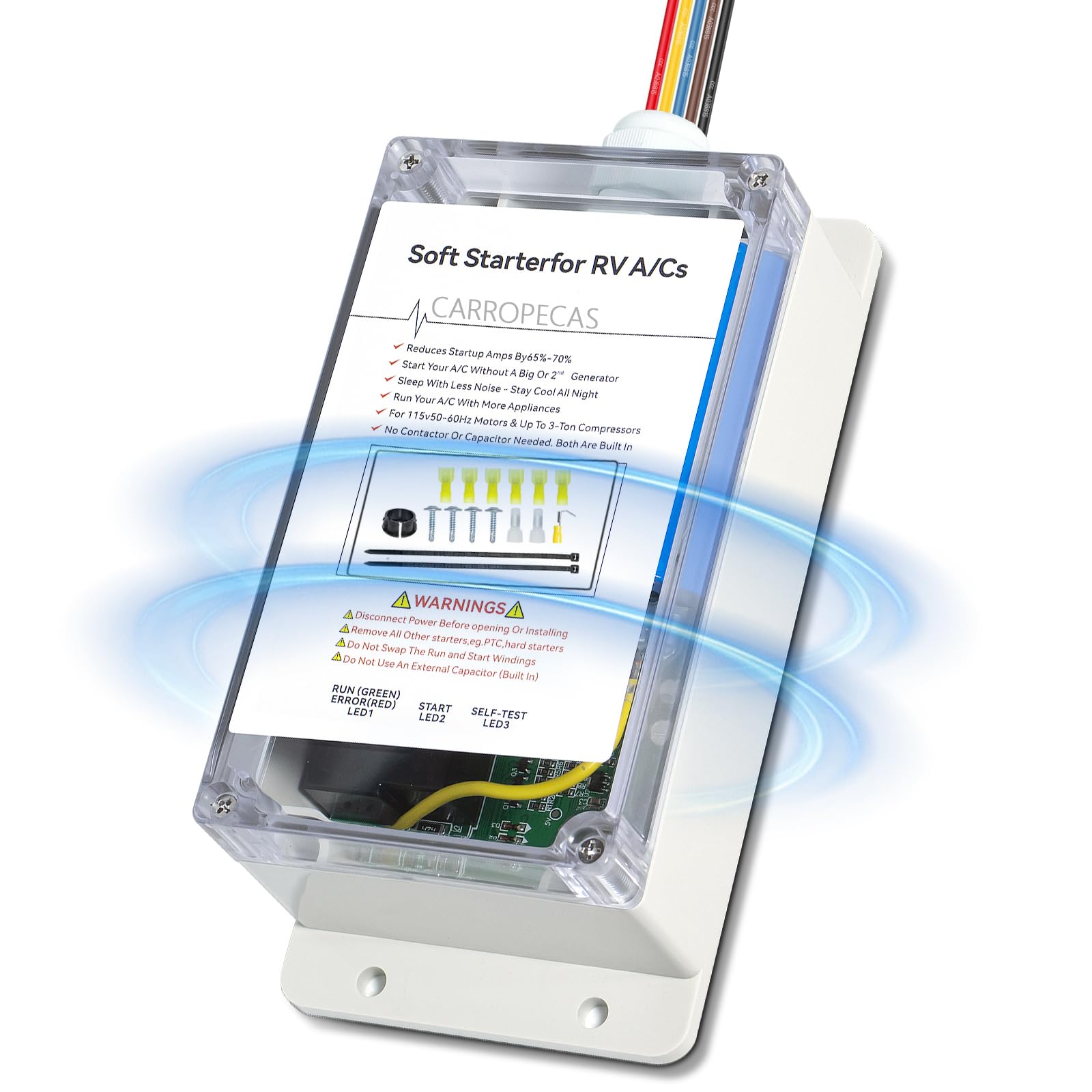 Photo 1 of Soft Start for RV Air Conditioner,CARROPECAS Soft Starter for RV Enables Easy Start an A/C,Appliances on RV Power with a Small Generator,Easy Installation,1Year Limited