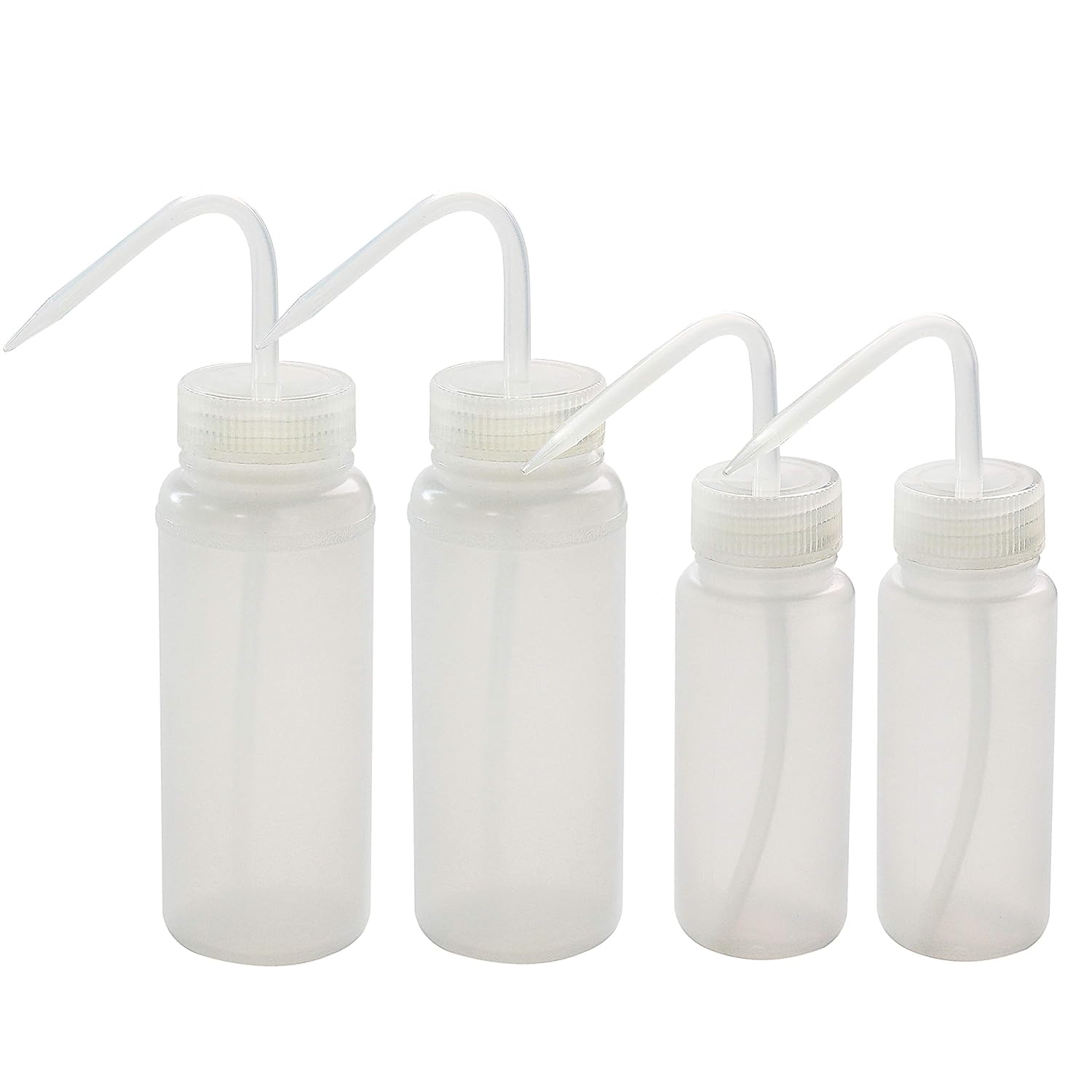 ULAB Scientific Economy Safety Wash Bottle Set, Wide-Mouth 250ml&500ml 2pcs for Each Size LDPE Bottle with PP Draw Tube, UWB1004 - Image 3