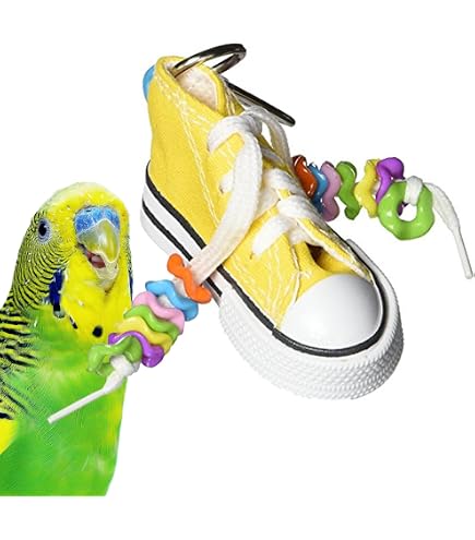 Super Bird Creations Sneakers Spielzeug Für Vögel - Kau-freudiges Gummi- Und Stoffspielzeug (ca. 7,6 Cm)