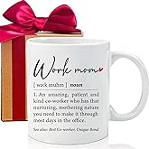 Work mom Definition Mug, Inspirational Work Mom Gifts for Her Coworkers Colleagues Boss Women Friends Athletes Lady Office Manager, Appreciation Leaving Work Gift-14d
