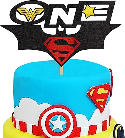 superhero baby shower cake