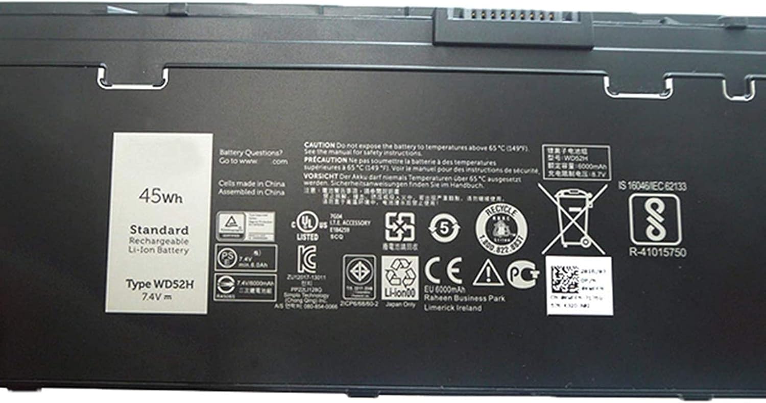 ASKC 45Wh WD52H Laptop Battery for Dell Latitude 12 7000 E7240 E7250 Series Notebook F3G33 KWFFN J31N7 451-BBFW 451-BBFX GVD76 HJ8KP NCVF0 7.4V 4-Cell - Image 3