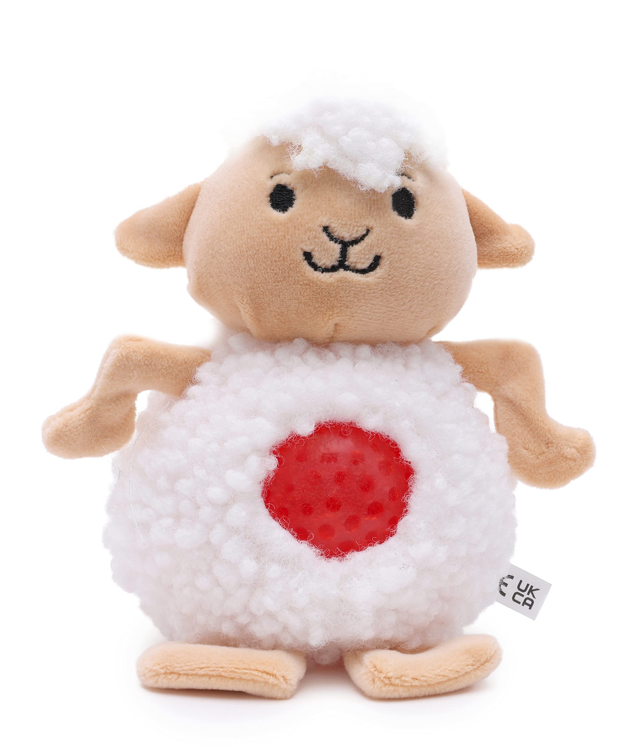Toyland® 16cm Farmyard Plush With Squeezy Belly - Novelty Squeeze Toys (Cottonball Sheep)