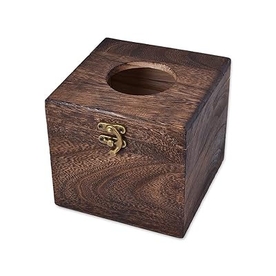 Retro Square Wooden Bathroom Tissue Holder - Brown, Jamaica | Ubuy