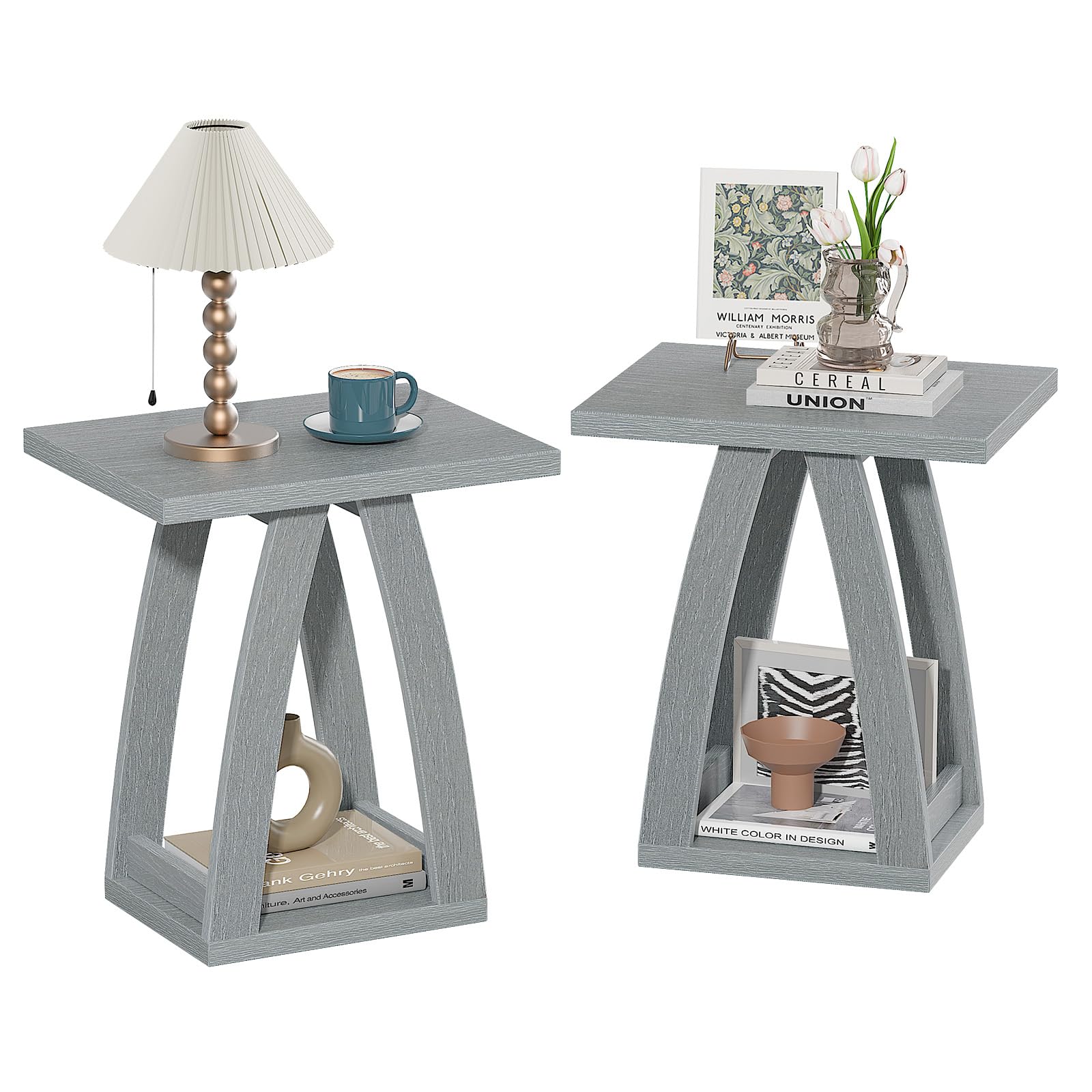 Photo 1 of FROMJBEST End Table, Side Table, Nightstand, Sofa Side Table with Shelf, Modern End Table for Living Room, Bedroom