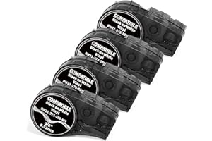 WONFOUCS Compatible Label Tape Replacement for M21-375-595-WT All-Weather Vinyl Labels Tape for Indoor/Outdoor ID, Lab and Equipment Labeling, Black on White, .375" 21' L, 4 Pack