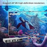 Nicfaky KVM Switch 2 Port 4K 60Hz Ultra HD USB DP for PC Laptop Monitor view 6