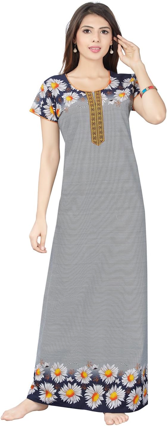 Little Art Free Size Cotton Women Nighty Gown