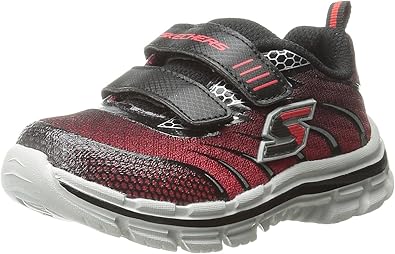 skechers boys nitrate memory foam trainers black