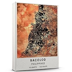 Bacolod Map Poster, Philippines Map Art Poster, Map