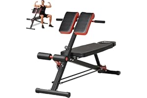 Soozier Multi-Functional Adjustable Hyper Extension Bench Dumbbell Bench Roman Chair Ab Sit up Decline Flat